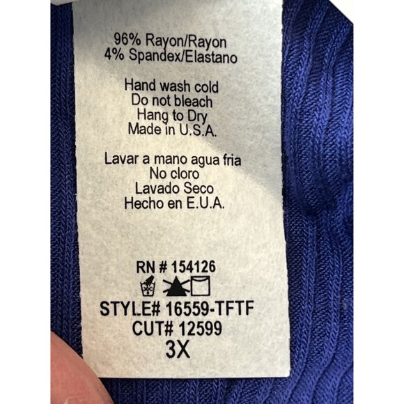 Blue Chic‎ Soul Tie Front Tank Top, 3X - Picture 3 of 4